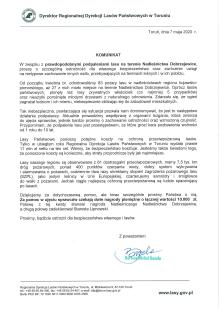 Komunikat Dyrektora Regionalnej Dyrekcji Lasów Państwowych w Toruniu