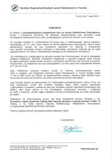 Komunikat Dyrektora Regionalnej Dyrekcji Lasów Państwowych w Toruniu