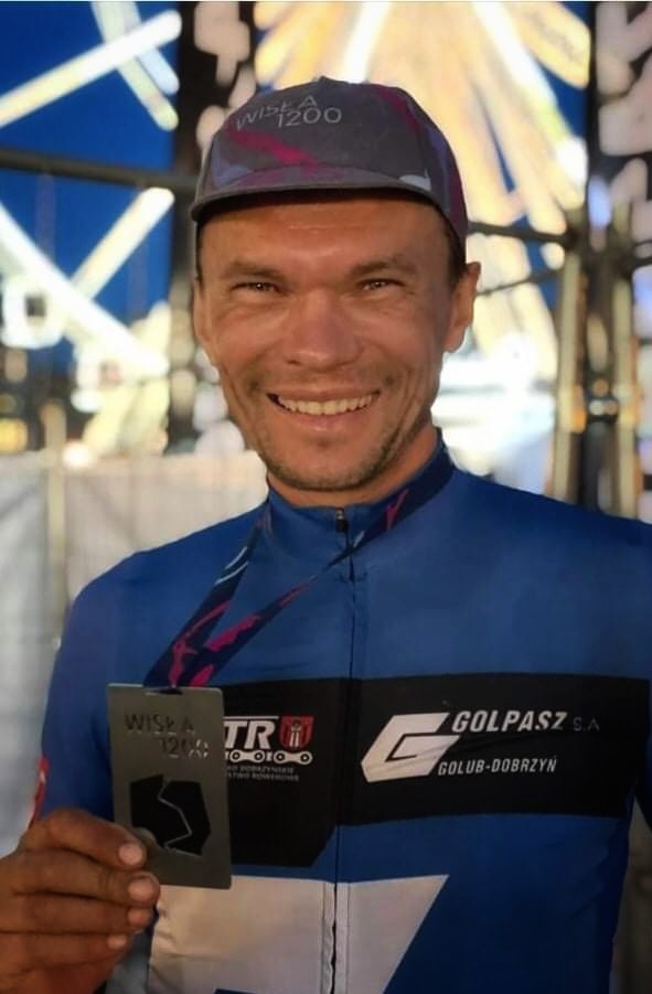 Leśniczy Sławomir Borowski, uczestnik rowerowego ultramaratonu "Wisła 1200"